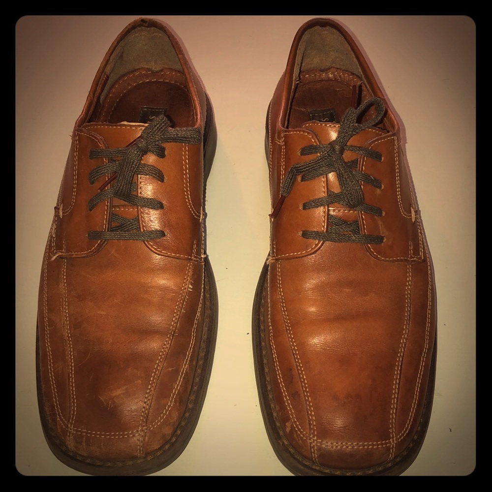 Tan Italian leather lace ups